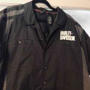 Harley Davidson short sleeve button down